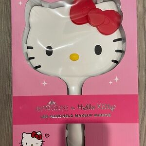 Hello Kitty LED Handheld Makeup Mirror - Red and White